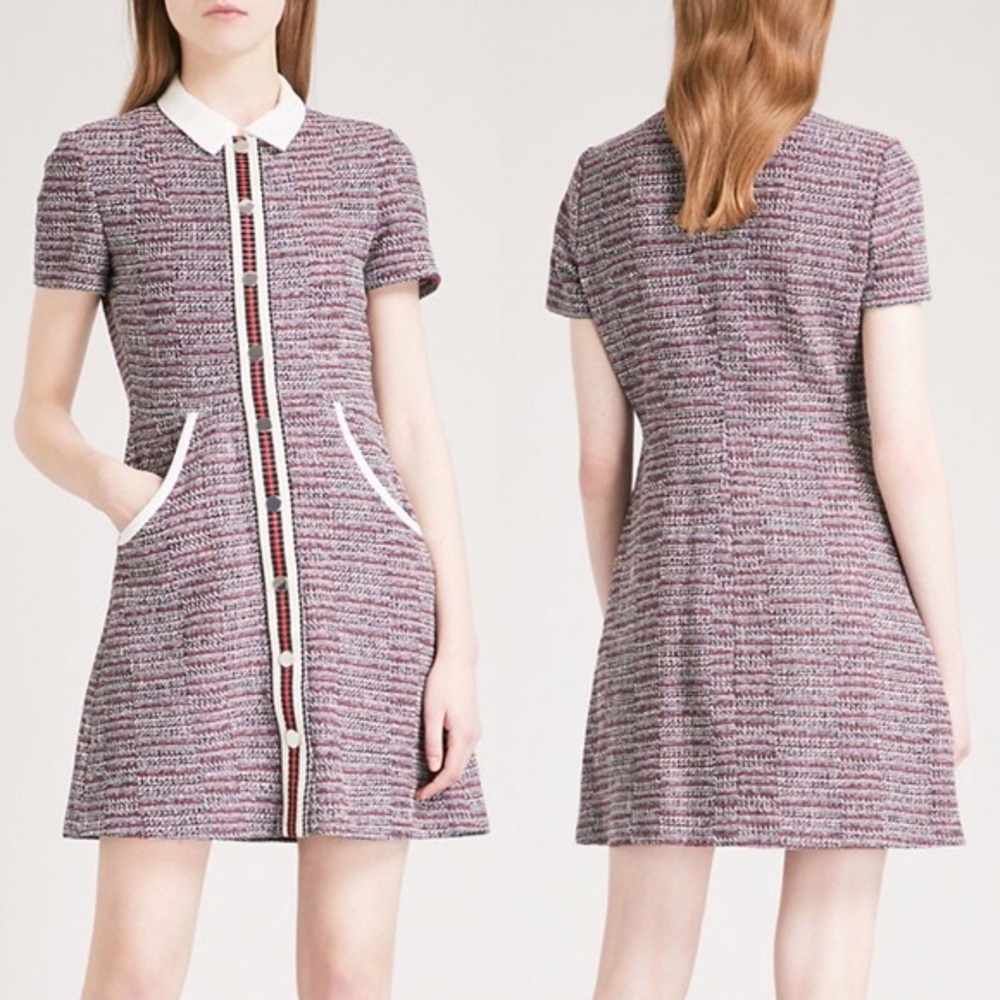 Maje Renatelle Tweed Dress Size XS